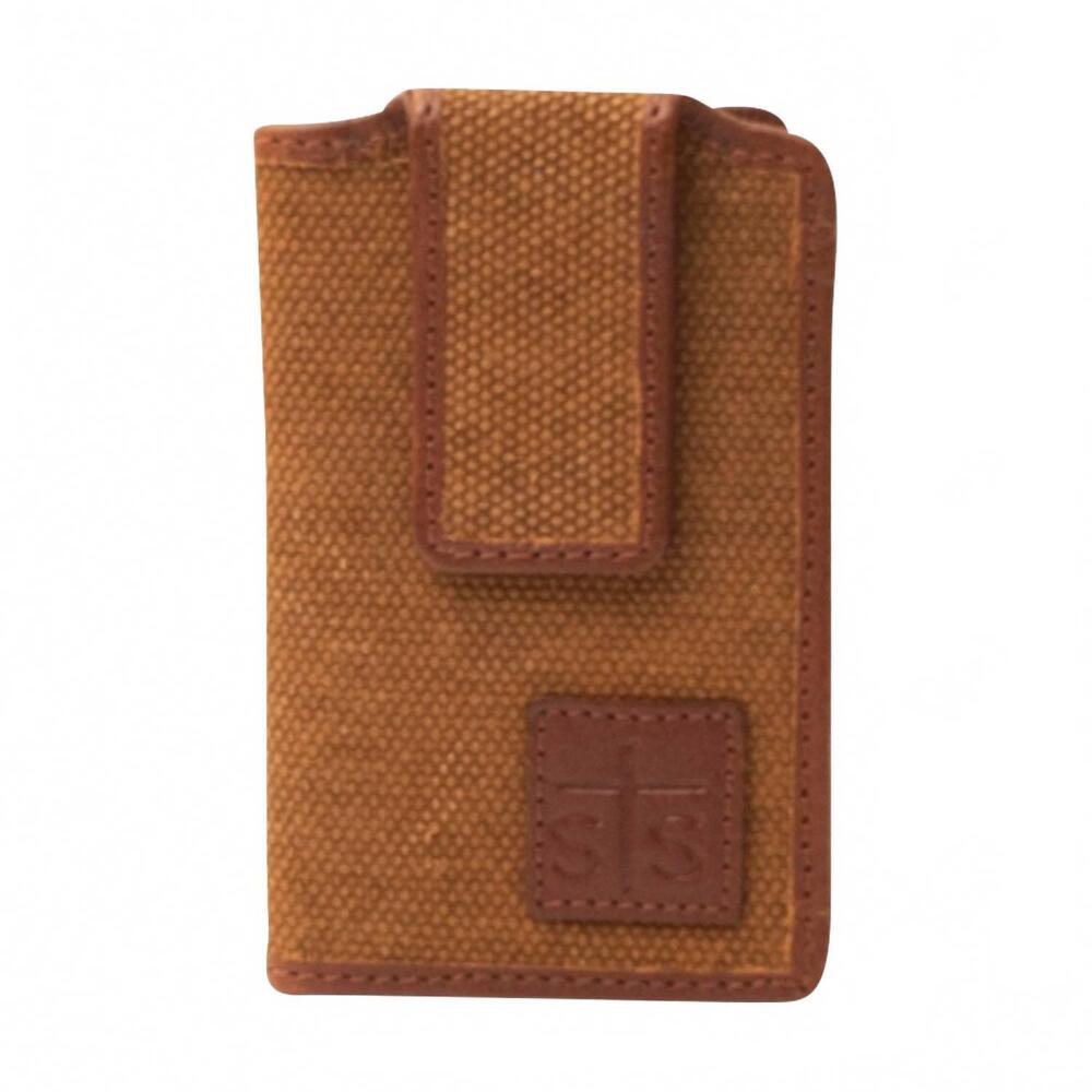 NEW STS RANCHWEAR men's high plains money clip wallet in brown